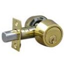 LSDA Grade 3 Double Cylinder Deadbolt Schlage C Adjustable Bolt Bright Brass D620S3
