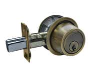 LSDA Grade 3 Single Cylinder Deadbolt Schlage C Adjustable Bolt Antique Brass D610S5