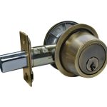 LSDA GRADE 3 SINGLE CYLINDER DEADBOLT SCHLAGE C ADJUSTABLE BOLT ANTIQUE BRASS 108529 - D610S5
