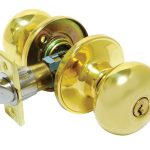 LSDA GRADE 3 ENTRY KNOB PLYMOUTH BRIGHT BRASS KWIKSET 109617 - 00P3K KA4