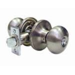 LSDA Grade 3 Entry Knob Plymouth Satin Nickel Kwikset 00P15K KA4