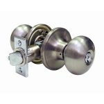LSDA GRADE 3 ENTRY KNOB PLYMOUTH SATIN NICKEL KWIKSET 109619 - 00P15K KA4