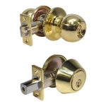 LSDA GRADE 3 SINGLE CYLINDER COMBINATION WITH BALL KNOB SCHLAGE C BRIGHT BRASS 109769 - 03B3S KA20