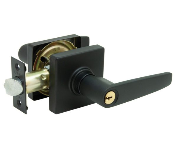 181657RT.jpg LSDA GRADE 3 ENTRY LEVER GRAND TETON SQUARE ROSE WEISER MATTE BLACK - 50GT19W4-WAY