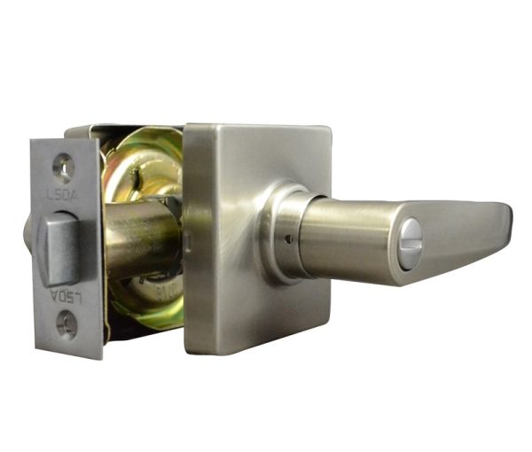 181661.jpg LSDA GRADE 3 PRIVACY LEVER SQUARE ROSE SATIN NICKEL - 52GT15 4-WAY
