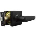 LSDA Grade 3 Privacy Lever Square Rose Matte Black 52GT19 4-WAY