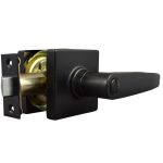 LSDA GRADE 3 PRIVACY LEVER SQUARE ROSE MATTE BLACK - 52GT19 4-WAY