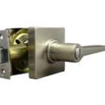 LSDA Grade 3 Privacy Lever Square Rose Satin Nickel 52NE15 4-WAY