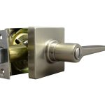 LSDA GRADE 3 PRIVACY LEVER SQUARE ROSE SATIN NICKEL - 52NE15 4-WAY