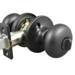 LSDA GRADE 3 PASSAGE KNOB PLYMOUTH MATTE BLACK 181679 - 01P19