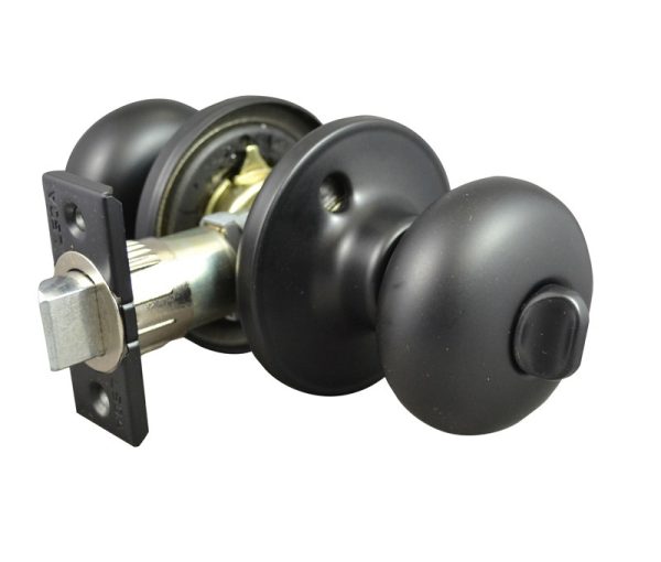 181679IS.jpg LSDA GRADE 3 PASSAGE KNOB PLYMOUTH MATTE BLACK 181679 - 01P19