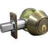 LSDA GRADE 3 SINGLE CYLINDER DEADBOLT SCHLAGE C 4-WAY REMOVABLE CYLINDER ANTIQUE BRASS 181805 - 20R5S 4-WAY KA4