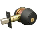 LSDA GRADE 2 DOUBLE CYLINDER DEADBOLT WITH ADJUSTABLE UL BOLT BLACK SCHLAGE C 184419 - 265 19S ADJ ULJ