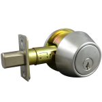 LSDA GRADE 2 SINGLE CYLINDER DEADBOLT WITH ADJUSTABLE UL BOLT SATIN CHROME SCHLAGE C 184425 - 260 26D S ADJ UL