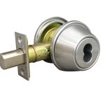 LSDA GRADE 2 DOUBLE CYLINDER DEADBOLT WITH ADJUSTABLE UL BOLT SATIN CHROME SFIC 184428 - 265IC26D ADJ UL