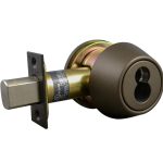 LSDA GRADE 1 SINGLE CYLINDER DEADBOLT LFIC DARK BRONZE 184501 - 2600LFIC10BE2-3/4UL