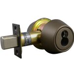 LSDA GRADE 1 DOUBLE CYLINDER DEADBOLT LFIC DARK BRONZE 184504 - 2650LFIC10BE2-3/4UL