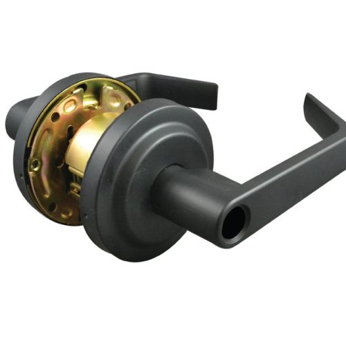 LSDA GRADE 2 STOREROOM LEVER BLACK LESS LATCH LESS CYLINDER 184700 - L140 19LLLC