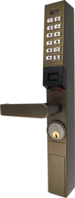 Trilogy T3 Prox Reader and Keypad Narrow Stile Lever Trim for use with Adams Rite 4700/4500/4900, Vandal Resistant, Weather Proof, 2000 Users, 40,000 Event Audit Trail and 500 Scheduled Events, 613/US10B Oil Rubbed Bronze