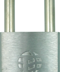 Brass Chrome Plated Padlock, Key Retained, Small Format IC (SFIC) Prep, Less Core, Stainless Steel Shackle 5/16in x 1-1/2in H
