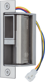 201593_L.png Fire Rated Modular Electric Strike for Mortise with Deadbolt or Cylindrical Locks, Field Selectable 12/24VDC or 12/24VAC, 2 Faceplates, Fail Secure FSE, 630/US32D Satin Stainless Steel