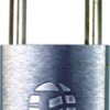 Brass Chrome Plated Padlock, Non-Key Retained, Small Format IC (SFIC) Prep, Less Core, Stainless Steel Shackle 1/4in x 2in H
