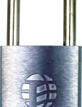 Brass Chrome Plated Padlock, Non-Key Retained, Small Format IC (SFIC) Prep, Less Core, Stainless Steel Shackle 1/4in x 1-1/2in H