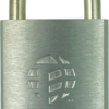 Brass Chrome Plated Padlock, Non-Key Retained, Small Format IC (SFIC) Prep, Less Core, Stainless Steel Shackle 1/4in x 3/4in H