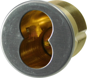 LFIC Mortise Housing Less Core, 1-1/4in Adams Rite Cam, Standard Collar, 626/US26D Satin Chrome