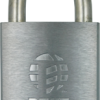 Brass Chrome Plated Padlock, Key Retained, Small Format IC (SFIC) Prep, Less Core, Stainless Steel Shackle 1/4in x 3/4in H