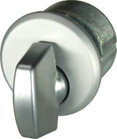 Thumb Turn Mortise Cylinder, AL/SP28 Anodized Satin Aluminum