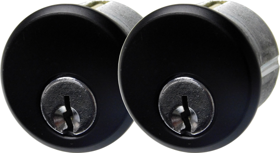 201742_L.png Pair of Mortise Cylinders (2 Each), 6-Pin Schlage C Keyway, Keyed Alike in Pairs (KA2), DU/SP313 Anodized Dark Bronze