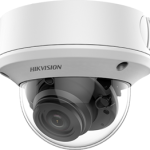 Outdoor Ultra-Low Light Varifocal Dome Camera, 2 MP, 1920 x 1080 Resolution, 2.7mm to 13mm Motorized Lens, F1.2, EXIR 2.0, 120 DB True WDR, 3D DNR, 24VAC, 12VDC, IP67, IK10, NTSC, CE, UL, FCC, Hikvision White