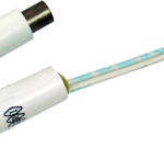 3/8in Recess (Flush Mount) Contact Press to Fit Closed, 1in Plus Gap, 12in Leads, #22 Gauge, Closed Loop (N/O), White