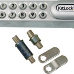 Electronic Cam Cabinet Lock, Horizontal Left Hand Mount, 3/8in to 1-1/8in Spindle Length, Upgraded Batteries, 628/SG Silver Grey Finish