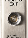 Narrow Stile, Wall Mount, Request to Exit Station with Pneumatic Timer, 1/4in Push Button with Guard Ring, 2 to 60 Second Selectable Time Delay, 120VDC, UL, 630/US32D Stainless Steel