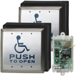 Concealed Screws, Brushed Stainless Steel. No-Battery Wireless Kinetic Transmitter. 900 MHz. Receiver Required