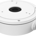 Conduit Base for Dome Camera, Aluminum Alloy, Interchangeable Bottom Waterproof Cover, Side Gland Nut, Surface Spray Hikvision White