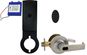 ArchiTech Network Wireless Cylindrical Lock, 5000 Users, 500 Scheduled Events, 36,000 Event Audit Trail, Surface Mount Electronics (S), iClass Oval Prox Reader (A), Grade 1 Marks Lever (195), Storeroom Function (F), Best SFIC Prep, 626/US26D Satin Chrome