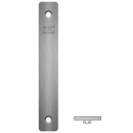 Blank Faceplate, Flat 1in x 6-7/8in, for Aluminum Storefront Doors, 628/US28 Aluminum Clear Anodized