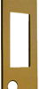 Security Strike for Deadbolts, 8in L x 1-3/8in W, 605/US3 Bright Brass Plated