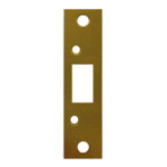 Security Strike for Deadbolts, 4-7/8in L x 1-3/8in W, 605/US3 Bright Brass Plated