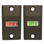 Exit Indicator and Sign, 1-3/4in Door, Open/Locked, 695/121 Anodized Dark Bronze