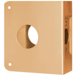 Door Wrap for Deadbolt 2-3/4in Backset, 1-3/4in Door, 4-1/4in W x 4-5/16in H, 1-1/2in Hole, Indent Latch Prep, 612/US10 Bronze
