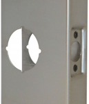 Door Wrap 2-3/4in Backset, 1-3/4in Door, 5-1/8in W x 12in H, 2-1/8in Hole, Indent Latch Prep, 630/US32D Stainless Steel