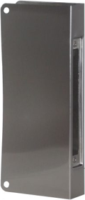 207212_L.png Mortise Lock Door Wrap with Blank Sides and Door Edge Recess Cut Out (8in x 1-1/4in), 5in x 12in H, 630/US32D Stainless Steel