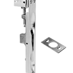 Manual Flush Bolt Wood Door, Face 6-3/4in L x 1in W Square Corners, 626/US26D Satin Chrome