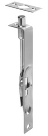 Manual Flush Bolt Wood Door, Face 6in L x 3/4in W Square Corners, 626/US26D Satin Chrome