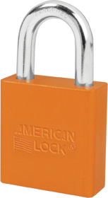 Padlock 1-1/8in Shackle Aluminum Orange