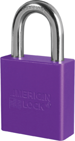 Padlock 1-1/8in Shackle Aluminum Purple
